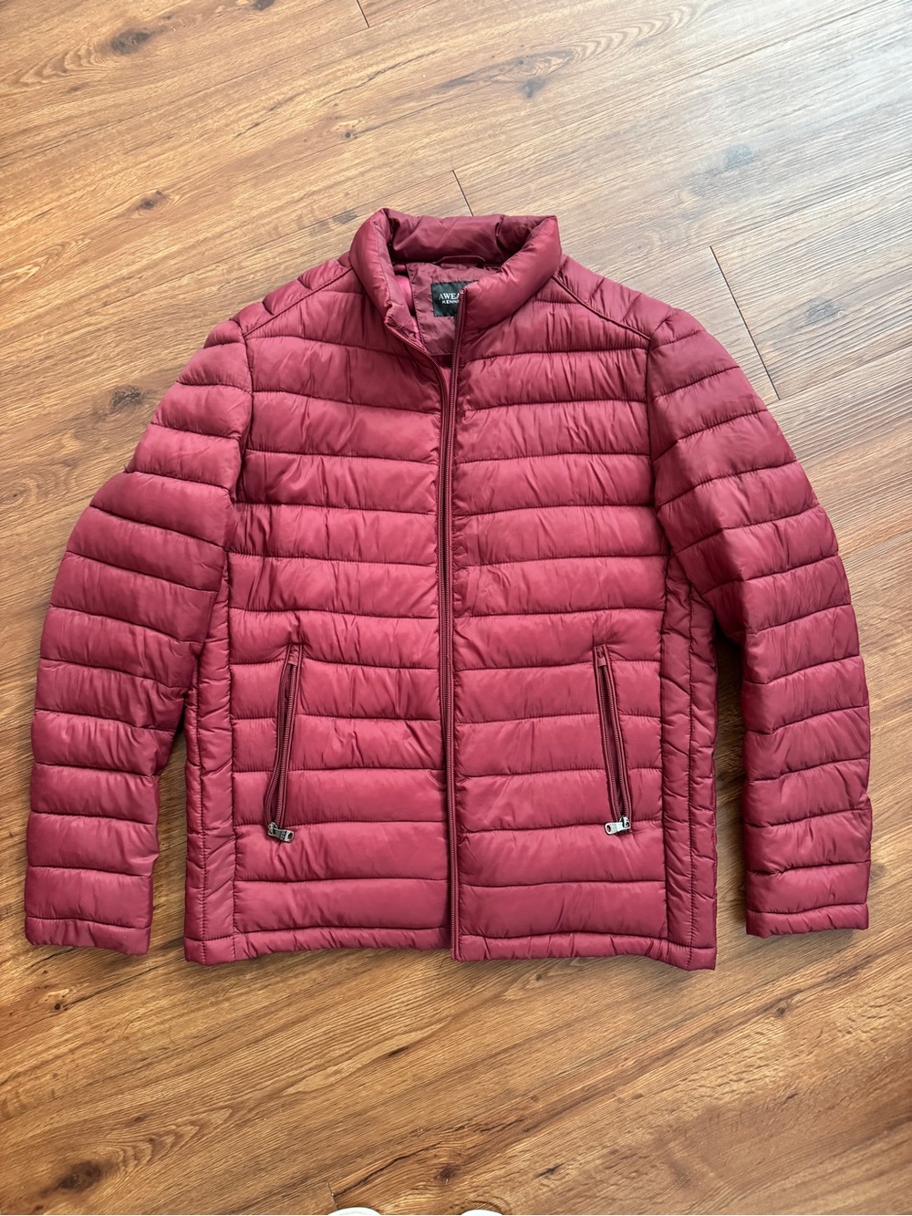 Kenneth Cole Maroon Large Puffer Coat Jacket
